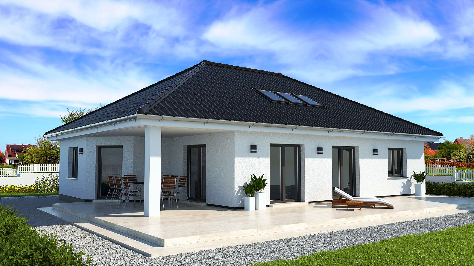 EWA-Bungalow-Usedom-177qm-Hausbau-Berlin-Brandenburg-Magdeburg-Rückansicht EWA-Bungalow Usedom 177qm Hausbau Berlin Brandenburg Magdeburg Rückansicht