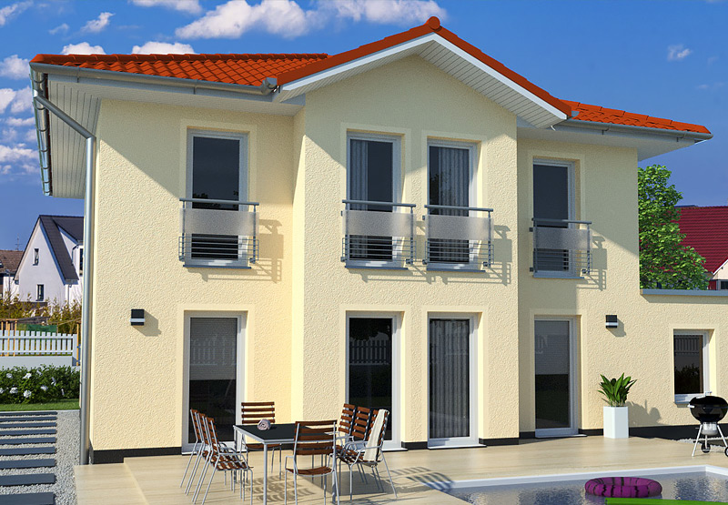 EWA-Stadtvilla Berlin 158qm Hausbau Berlin Brandenburg Magdeburg rotes Dach