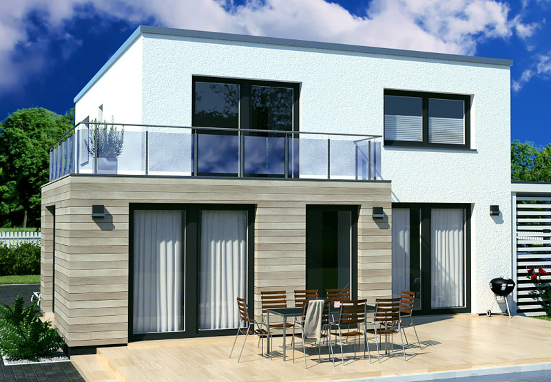 EWA-Stadtvilla Halle Kubus 164qm Hausbau Berlin Brandenburg Magdeburg