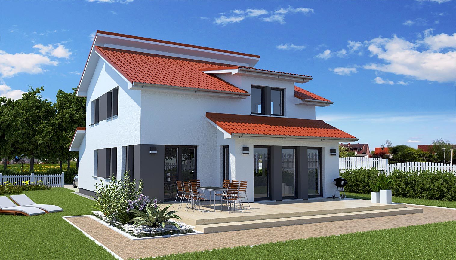 EWA-Stadtvilla-Hamburg-156qm-Hausbau-Berlin-Brandenburg-Magdeburg-Rückansicht EWA-Stadtvilla Hamburg 156qm Hausbau Berlin Brandenburg Magdeburg Rückansicht