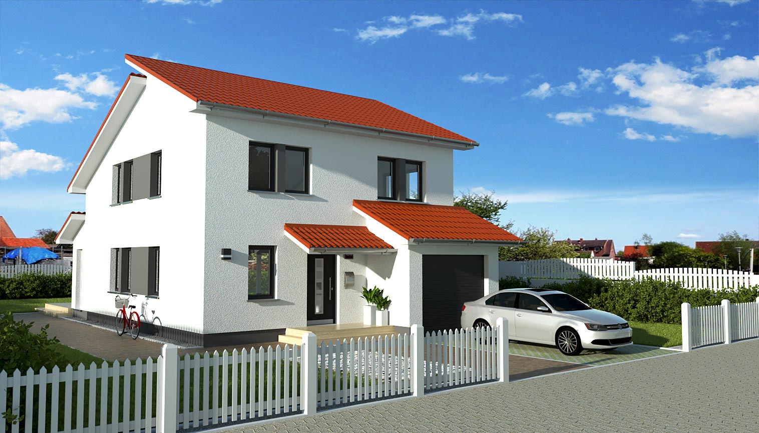 EWA-Stadtvilla-Hamburg-156qm-Hausbau-Berlin-Brandenburg-Magdeburg-Seitenansicht EWA-Stadtvilla Hamburg 156qm Hausbau Berlin Brandenburg Magdeburg Seitenansicht